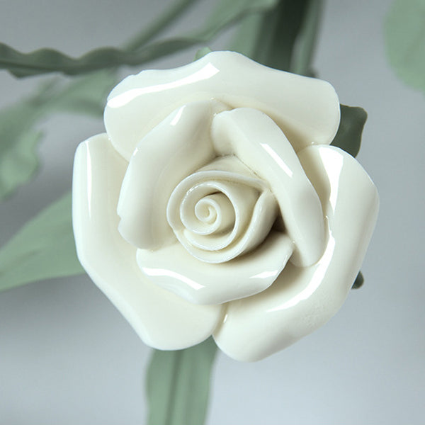 Traditional Leaf Ceramic Semi-Flush Ceiling Light