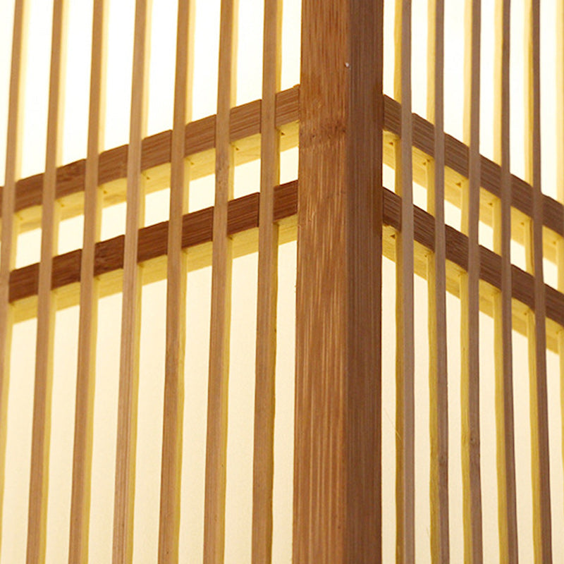 Traditional Rectangular Bamboo Pendant Light