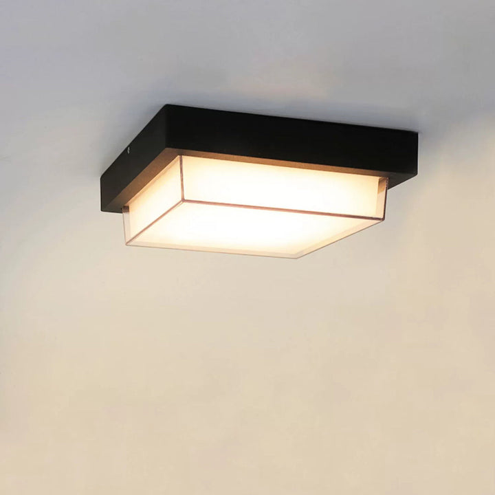 Minimalist Square Aluminum LED Flush Mount Ceiling Light 2