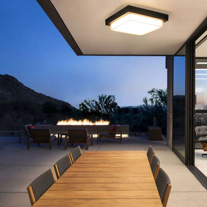 Minimalist Square Aluminum LED Flush Mount Ceiling Light 2