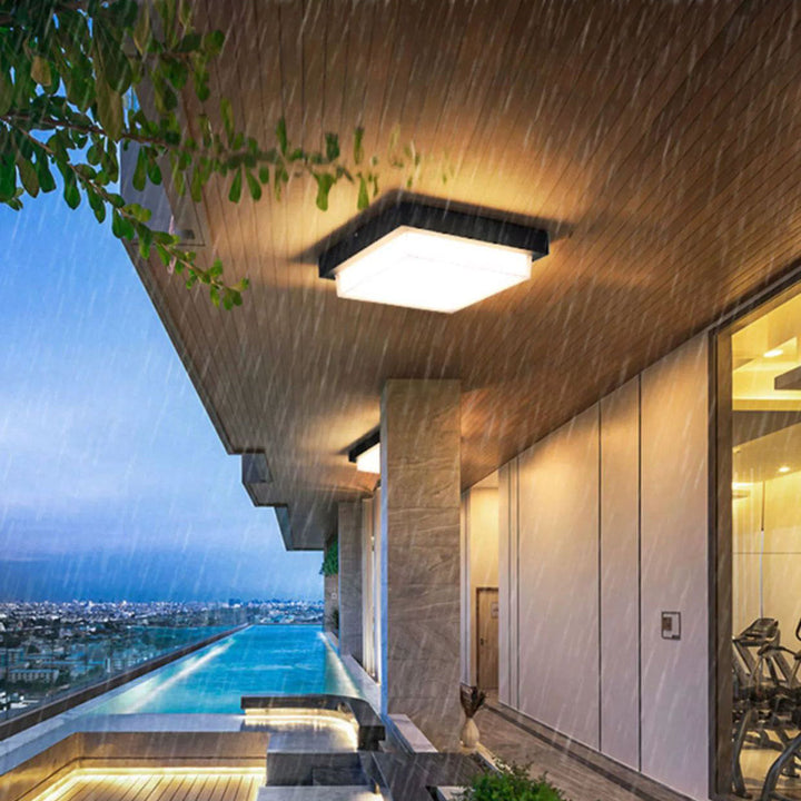 Minimalist Square Aluminum LED Flush Mount Ceiling Light 2