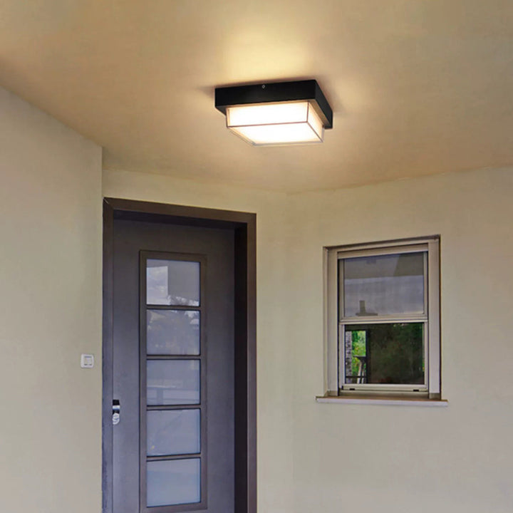 Minimalist Square Aluminum LED Flush Mount Ceiling Light 2