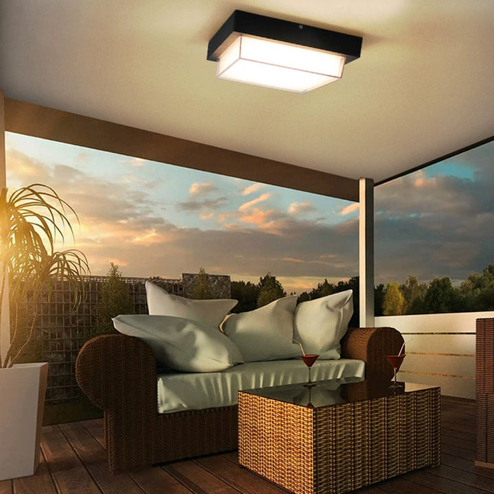 Minimalist Square Aluminum LED Flush Mount Ceiling Light 2