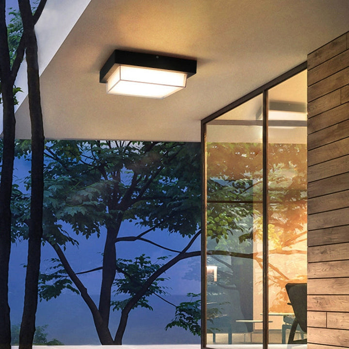 Minimalist Square Aluminum LED Flush Mount Ceiling Light 2