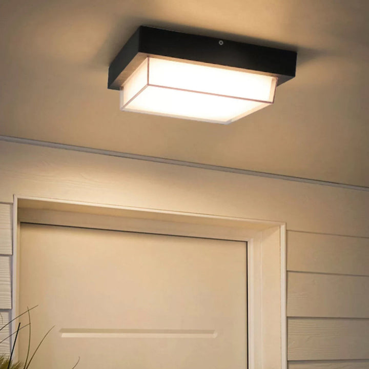 Minimalist Square Aluminum LED Flush Mount Ceiling Light 2