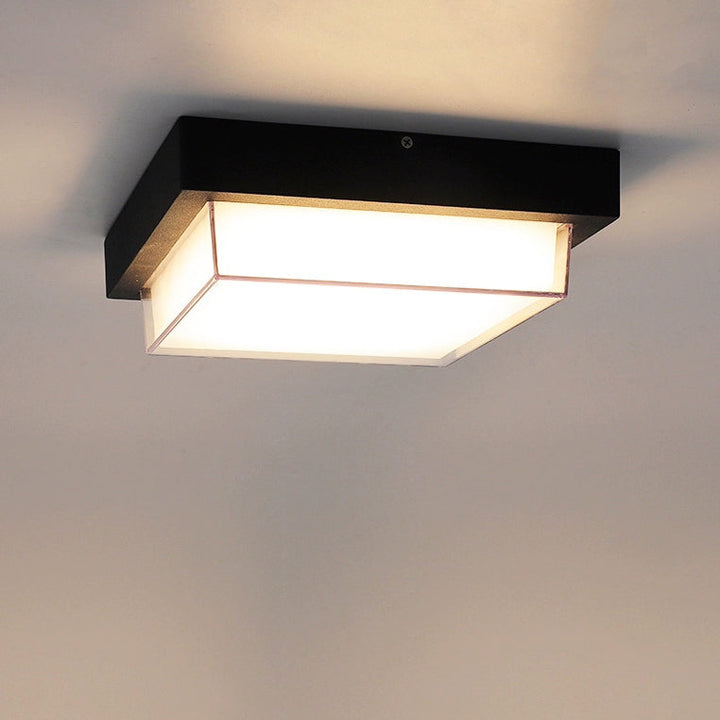 Minimalist Square Aluminum LED Flush Mount Ceiling Light 2