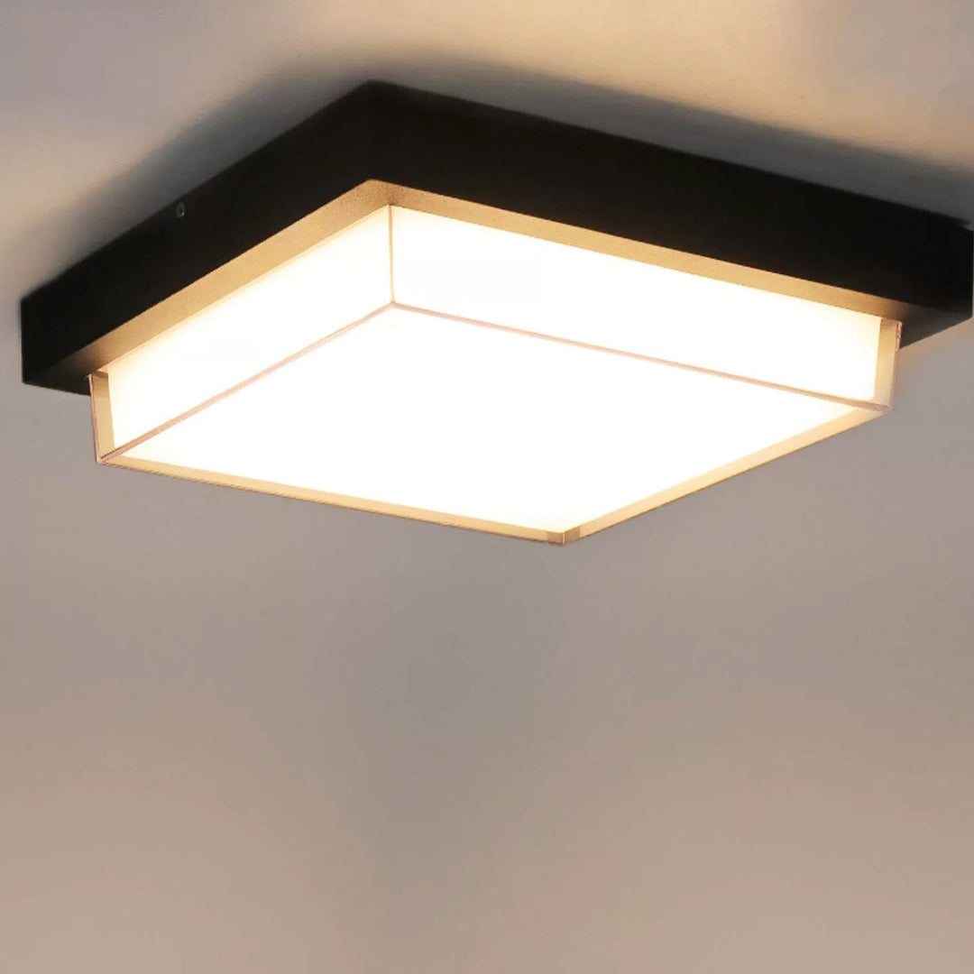 Minimalist Square Aluminum LED Flush Mount Ceiling Light 2