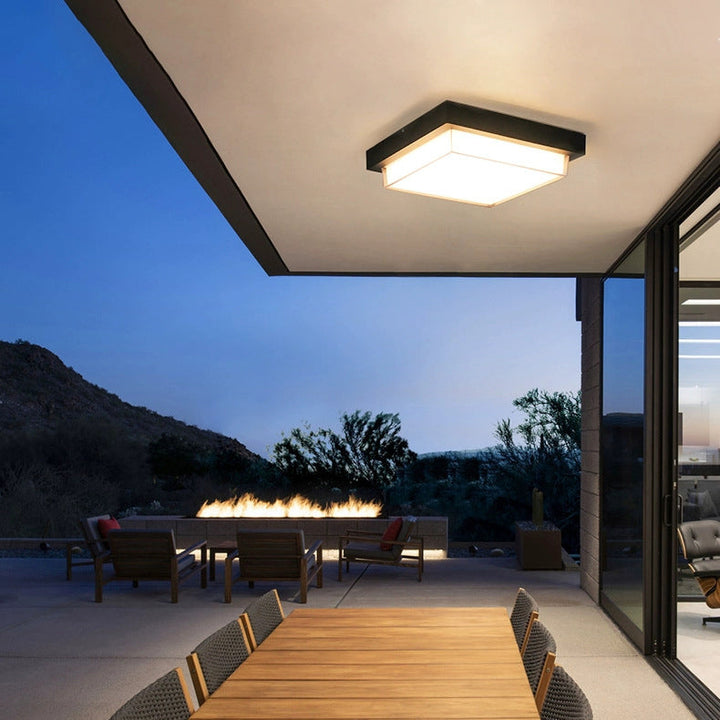 Minimalist Square Aluminum LED Flush Mount Ceiling Light 2