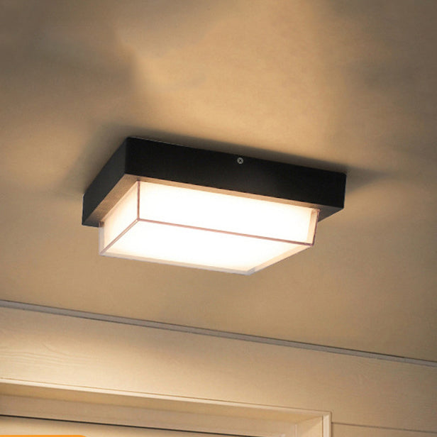 Minimalist Square Aluminum LED Flush Mount Ceiling Light 2