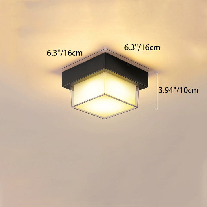 Minimalist Square Aluminum LED Flush Mount Ceiling Light 2