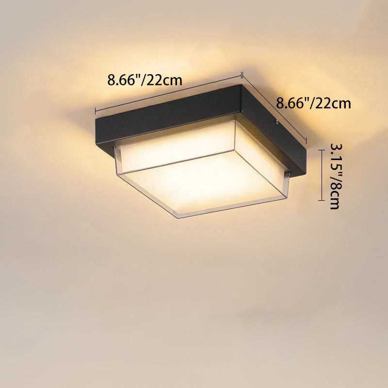 Minimalist Square Aluminum LED Flush Mount Ceiling Light 2