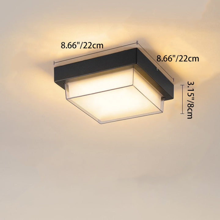Minimalist Square Aluminum LED Flush Mount Ceiling Light 2