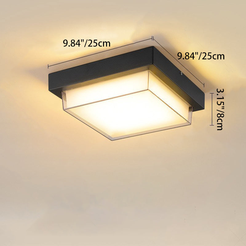 Minimalist Square Aluminum LED Flush Mount Ceiling Light 2