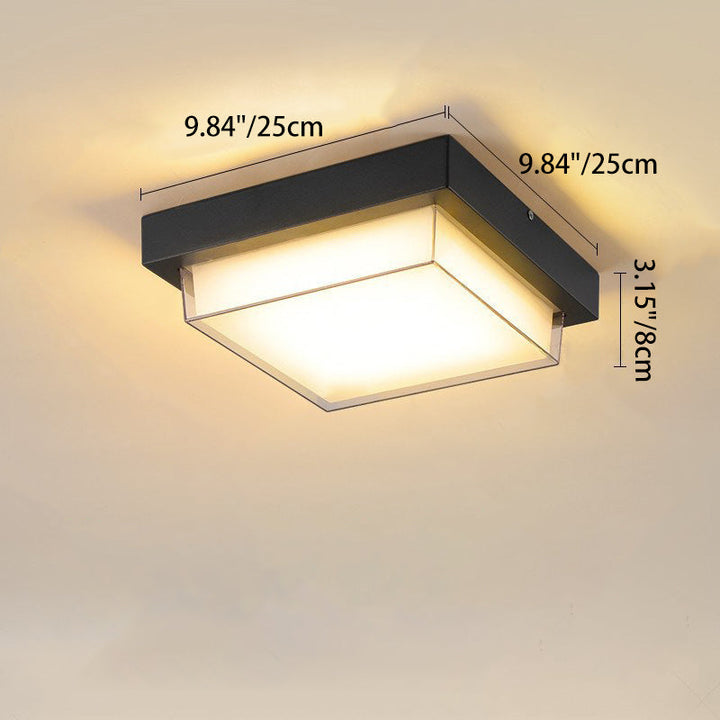 Minimalist Square Aluminum LED Flush Mount Ceiling Light 2
