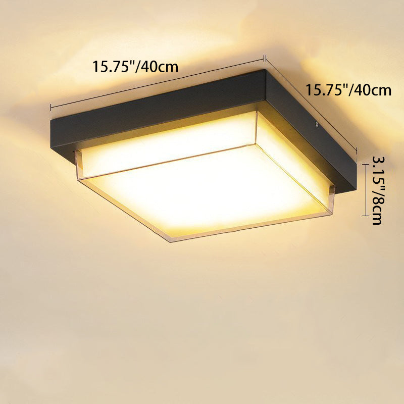 Minimalist Square Aluminum LED Flush Mount Ceiling Light 2