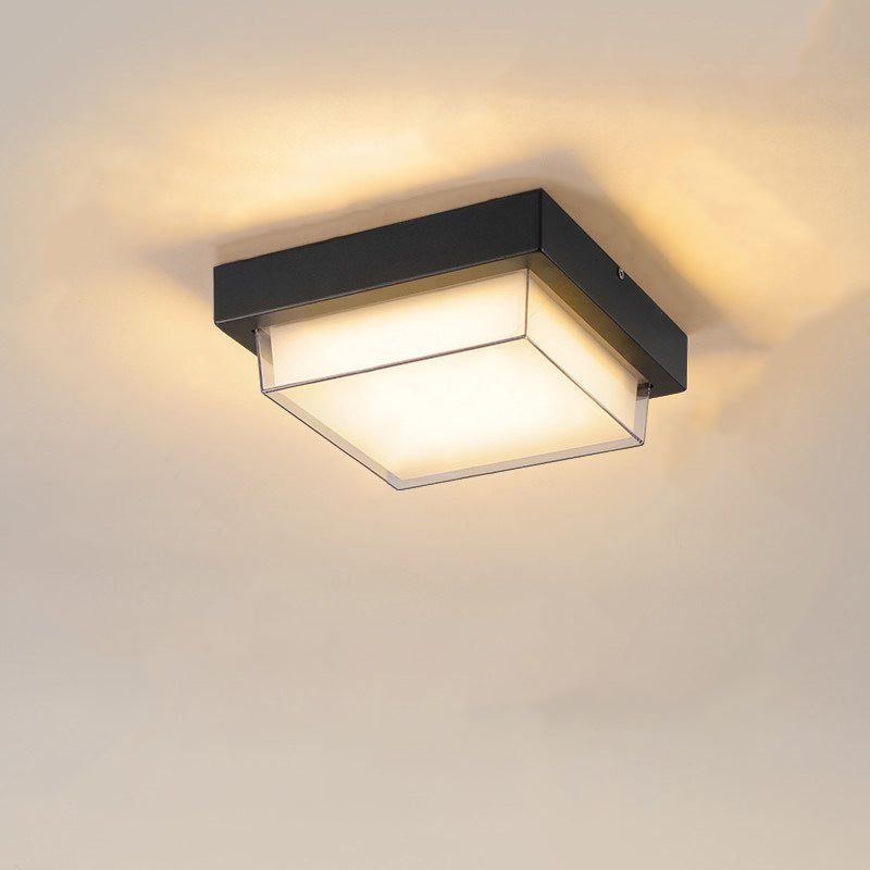 Minimalist Square Aluminum LED Flush Mount Ceiling Light 2