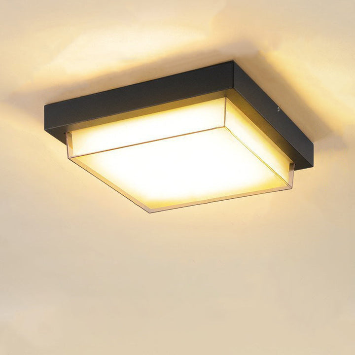 Minimalist Square Aluminum LED Flush Mount Ceiling Light 2