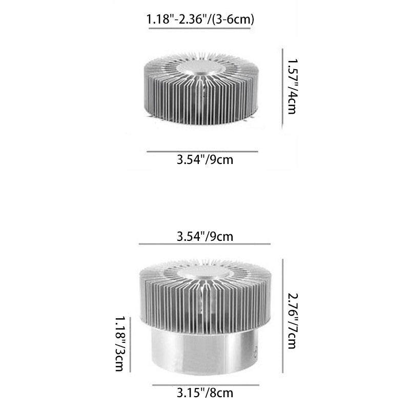Contemporary Round Aluminum LED Flush Mount Ceiling Light