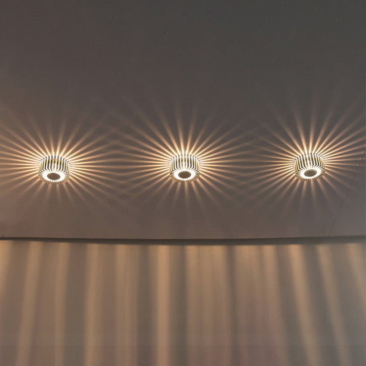 Contemporary Round Aluminum LED Flush Mount Ceiling Light