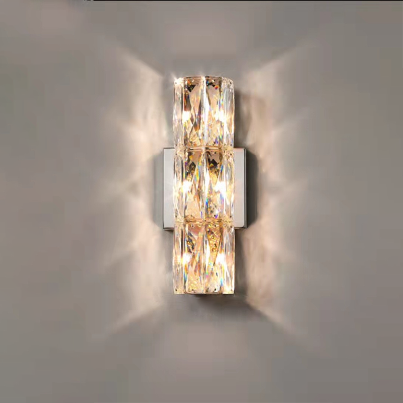 Minimalist Rectangular Stainless Steel 6-Light Wall Sconce