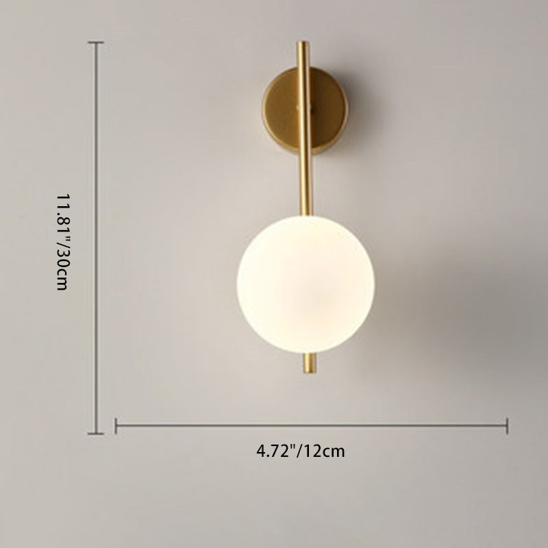Contemporary Globe Glass Wall Sconce