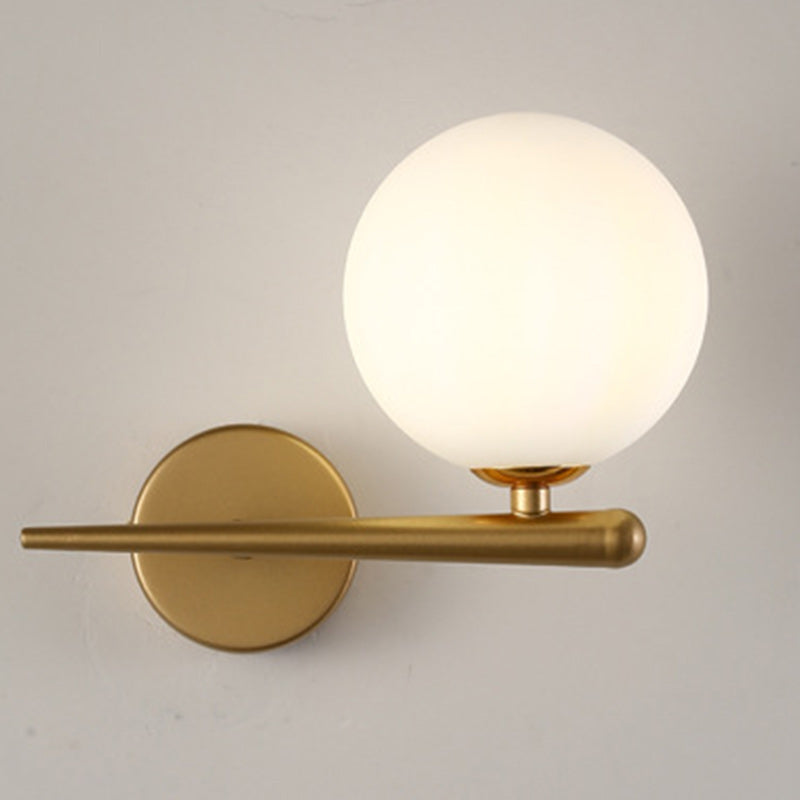 Contemporary Globe Glass Wall Sconce