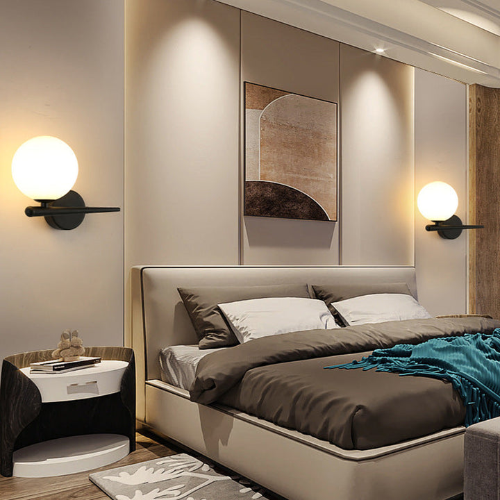 Contemporary Globe Glass Wall Sconce