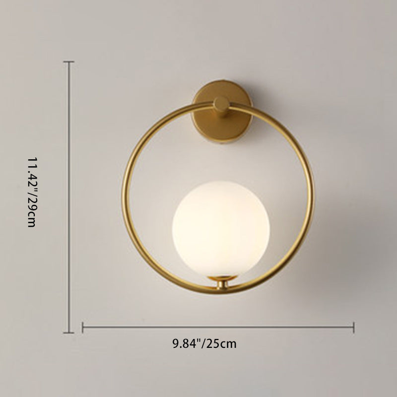 Contemporary Globe Glass Wall Sconce