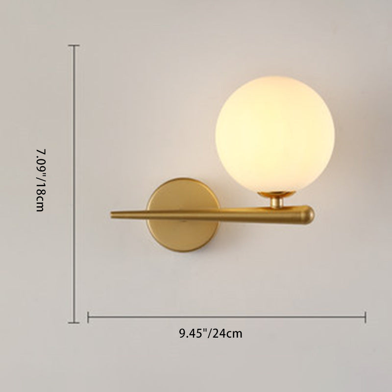Contemporary Globe Glass Wall Sconce