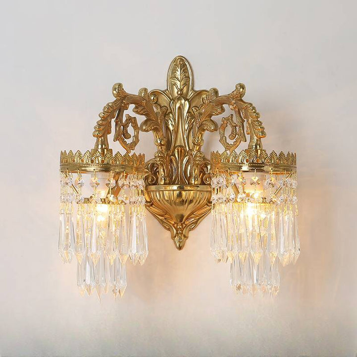 Traditional Crystal 2-Light Wall Sconce