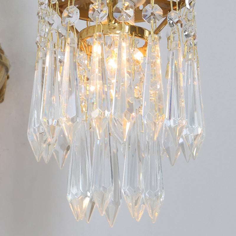 Traditional Crystal 2-Light Wall Sconce