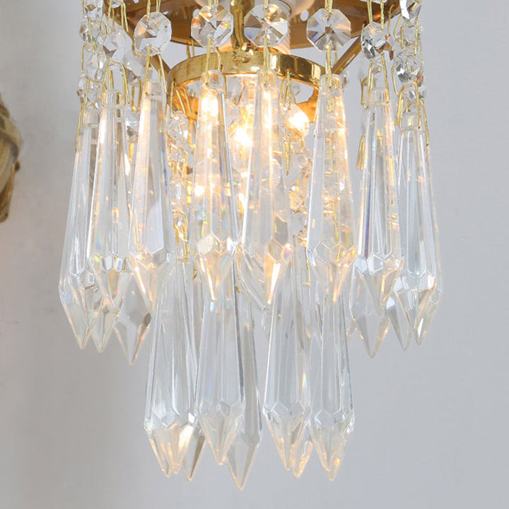 Traditional Crystal 2-Light Wall Sconce