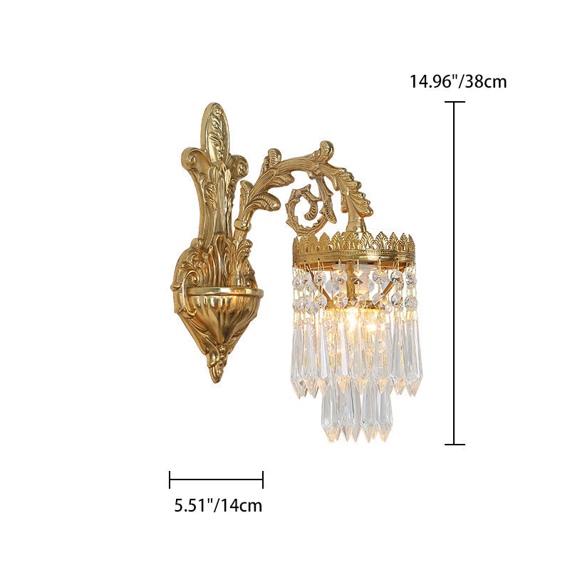 Traditional Crystal 2-Light Wall Sconce