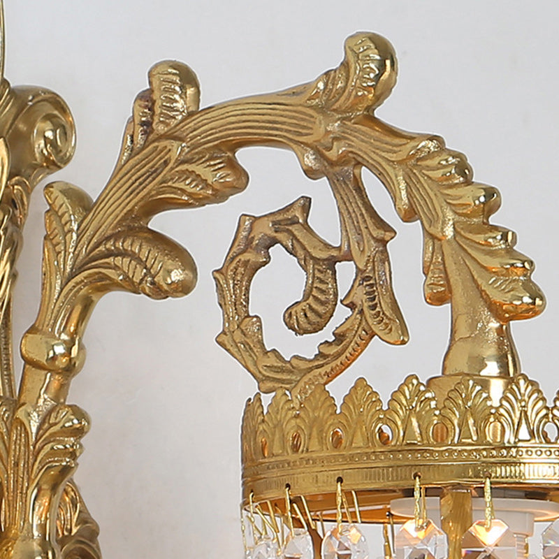 Traditional Crystal 2-Light Wall Sconce
