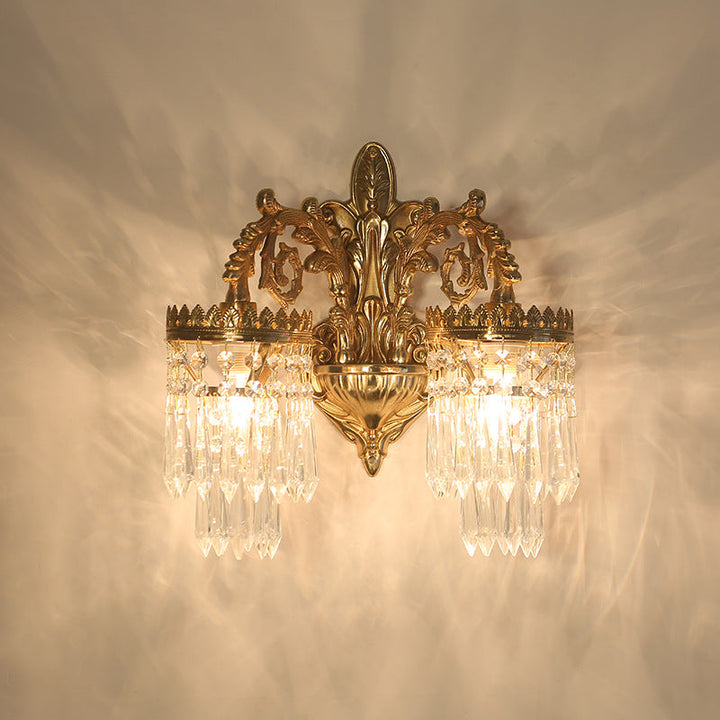 Traditional Crystal 2-Light Wall Sconce