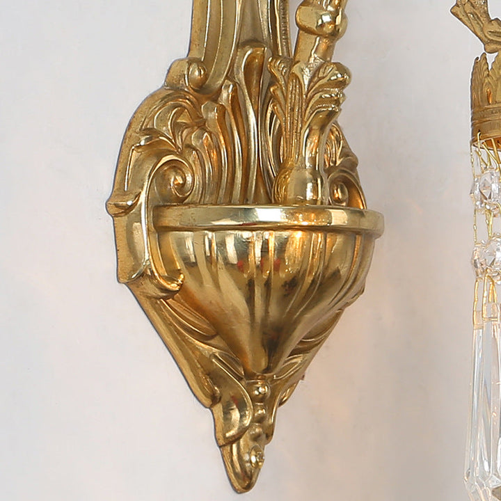 Traditional Crystal 2-Light Wall Sconce