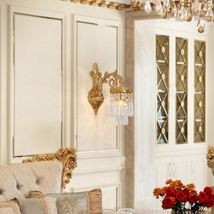 Traditional Crystal 2-Light Wall Sconce