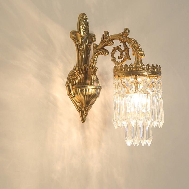 Traditional Crystal 2-Light Wall Sconce