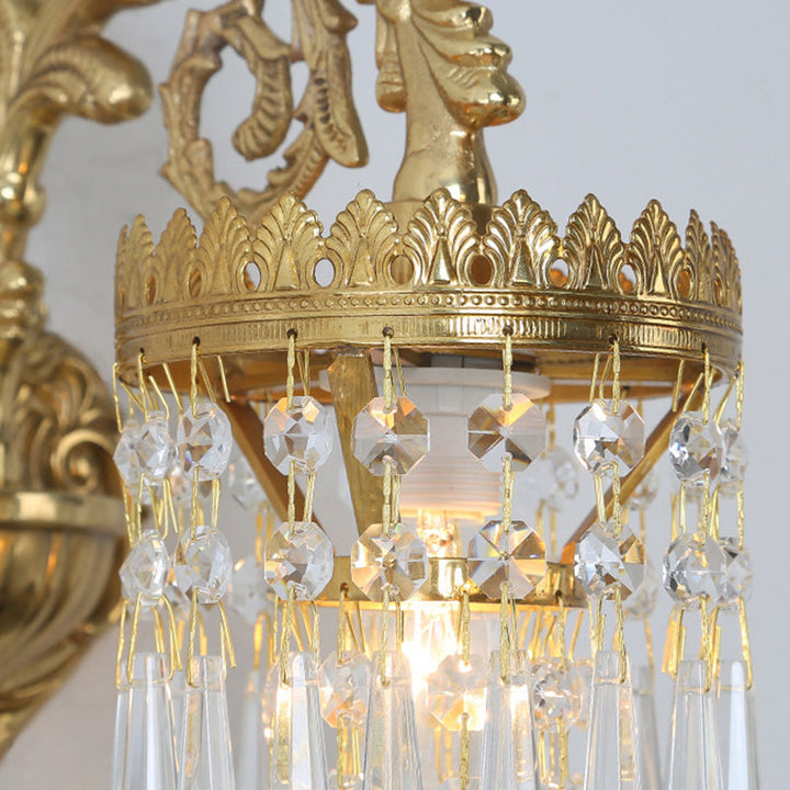 Traditional Crystal 2-Light Wall Sconce