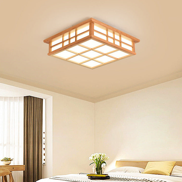 Traditional Square Acrylic LED Flush Mount Ceiling Light 2