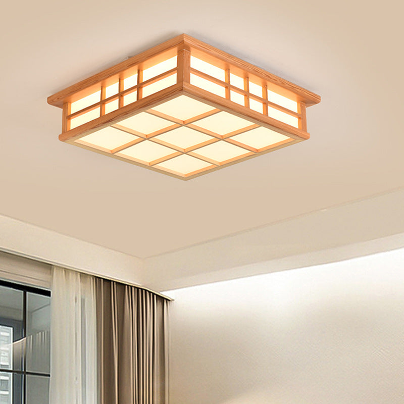 Traditional Square Acrylic LED Flush Mount Ceiling Light 2