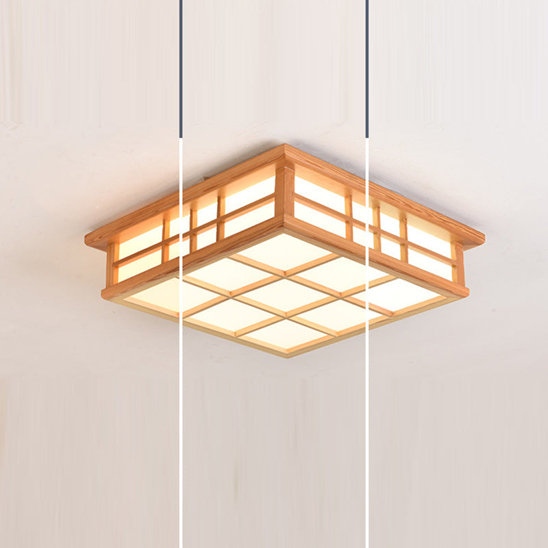 Traditional Square Acrylic LED Flush Mount Ceiling Light 2