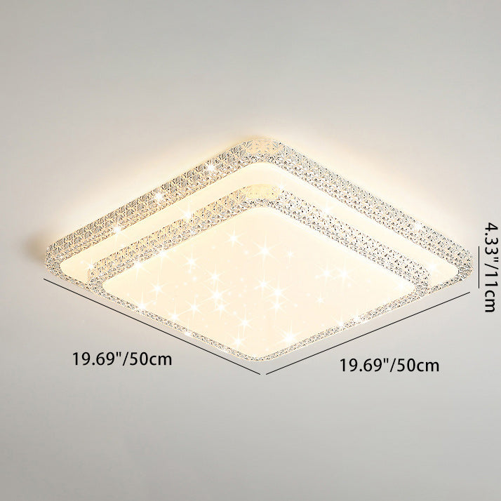 Modern Square Acrylic LED Flush Mount Ceiling Light