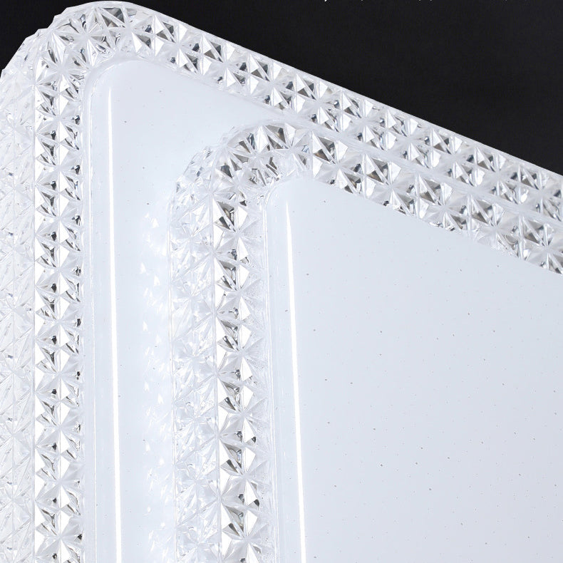 Modern Luxury Mounted Star Round Square Acrylic Iron LED Flush Mount Ceiling Light For Bedroom