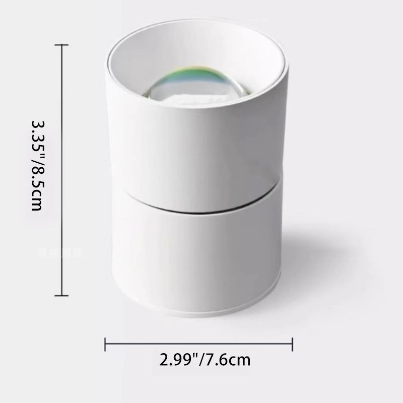 Minimalist Cylinder Aluminum LED Semi-Flush Ceiling Light 2