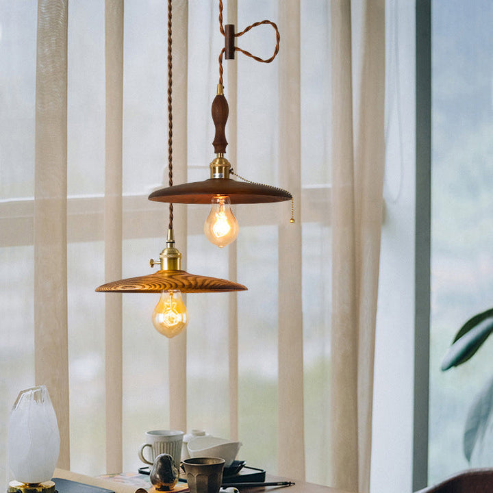 Retro Contemporary Brass Pendant Light