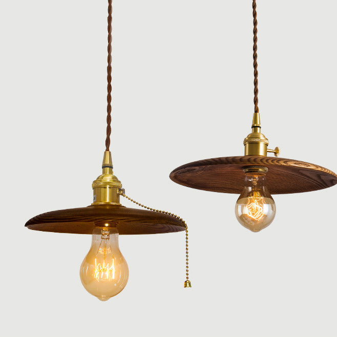Retro Contemporary Brass Pendant Light
