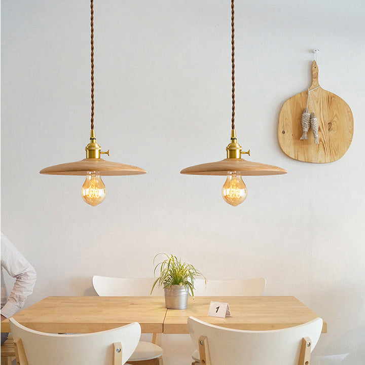 Retro Contemporary Brass Pendant Light
