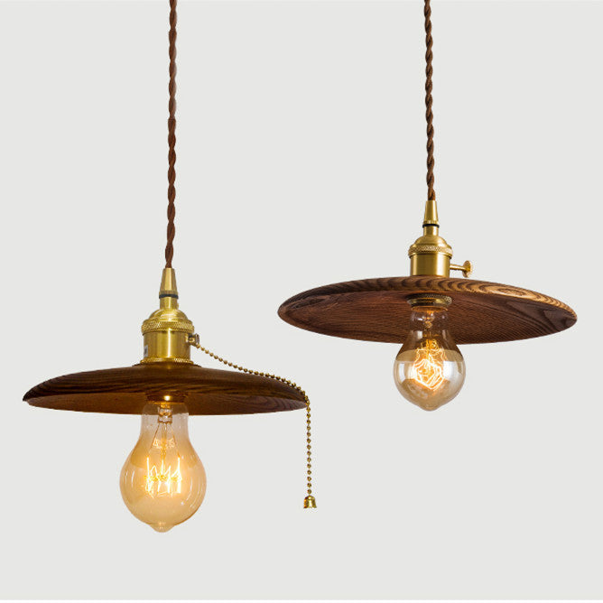 Retro Contemporary Brass Pendant Light