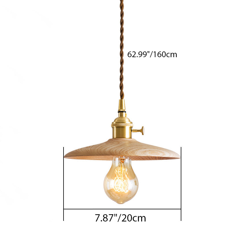 Retro Contemporary Brass Pendant Light